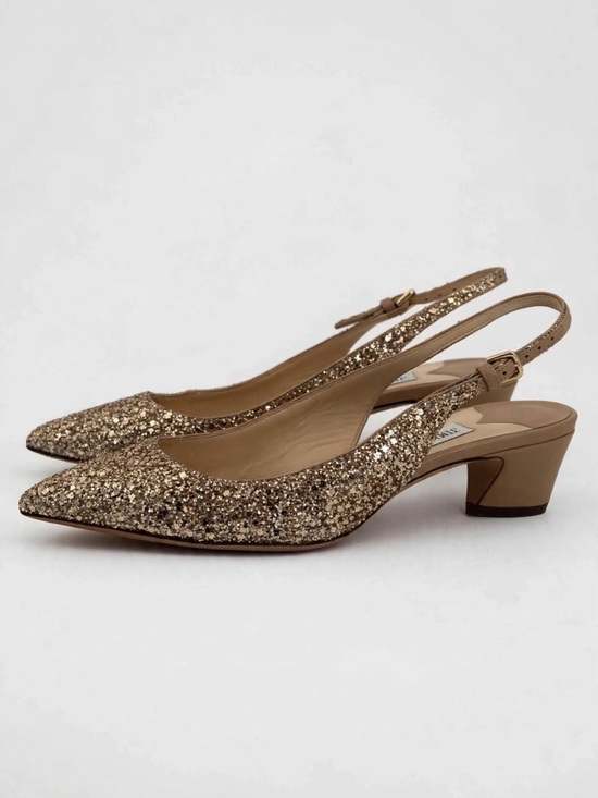 Jimmy Choo Shoes - Jimmy Choo Gemma 40 Glitter Slingback pump.